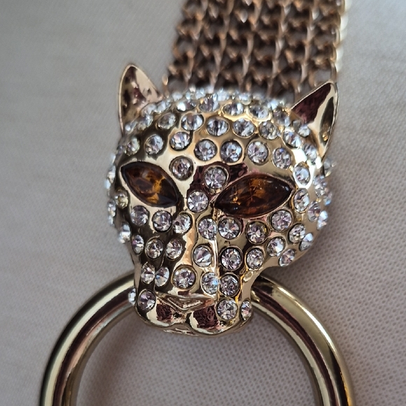 Sky Beige Halter Dress with Gold Accent - Picture 9 of 10